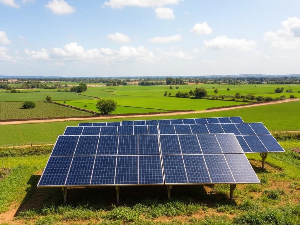 Estrutura em solo aplicada a propriedades rurais com área disponível.